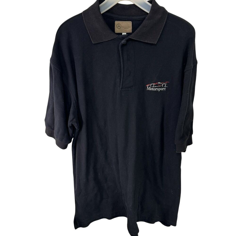 Vintage Motorsport Mercedes-Benz Collection Shirt XL Polo 100% Cotton Mens HBN